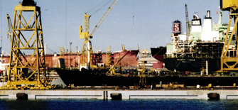 Ship in dock